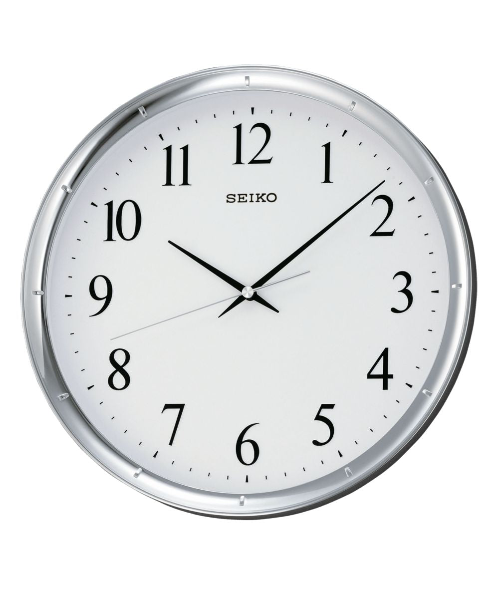 Silver-Tone Numbered Wall Clock