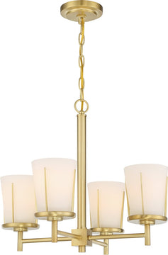 20"W Serene 4-Light Chandelier Natural Brass