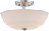 13"W Willow 2-Light Close-to-Ceiling Polished Nickel