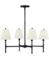Beale 4-Light Medium Single Tier in Black