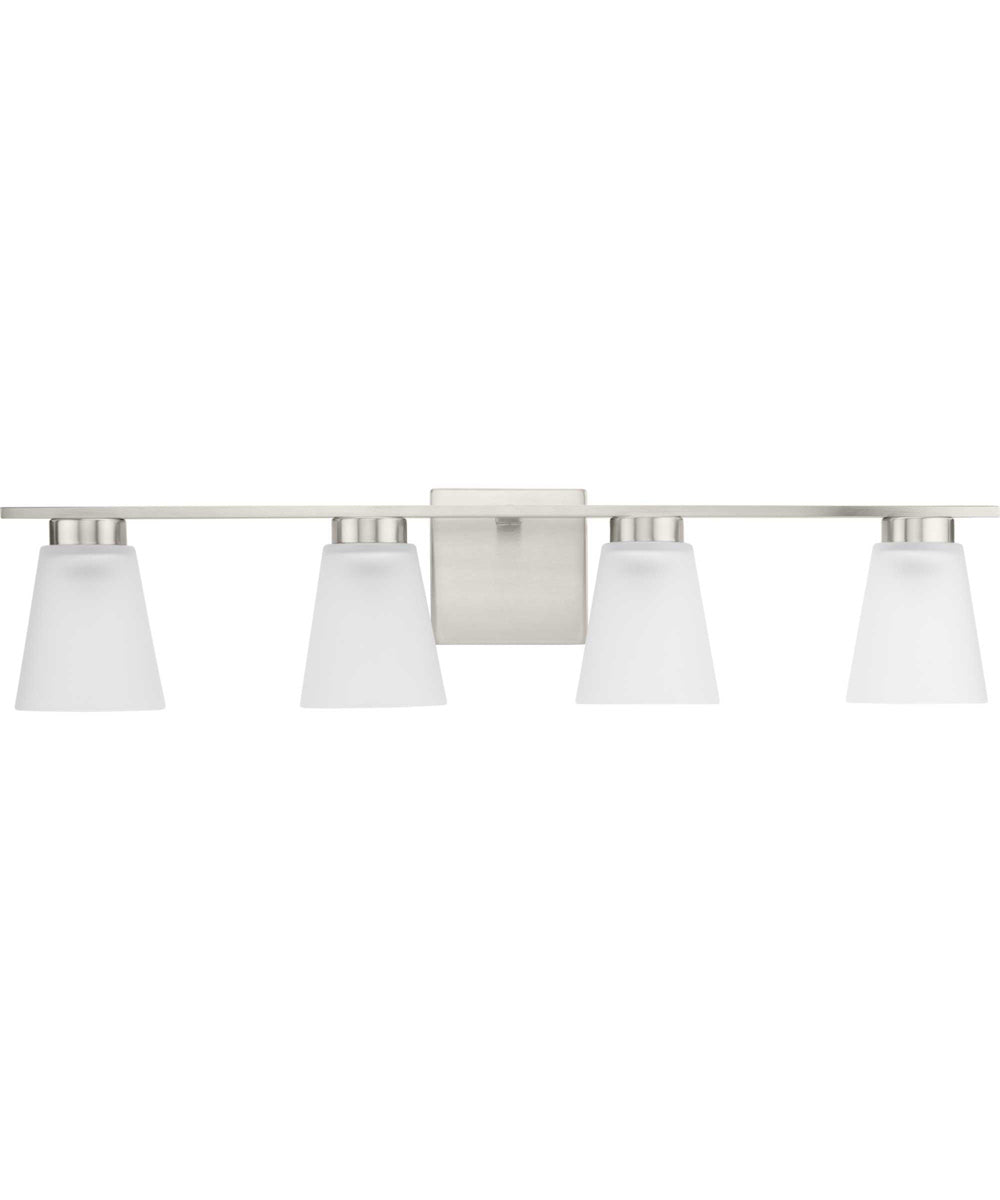 Tanner 4-Light Transitional Vanity Light Brushed Nickel