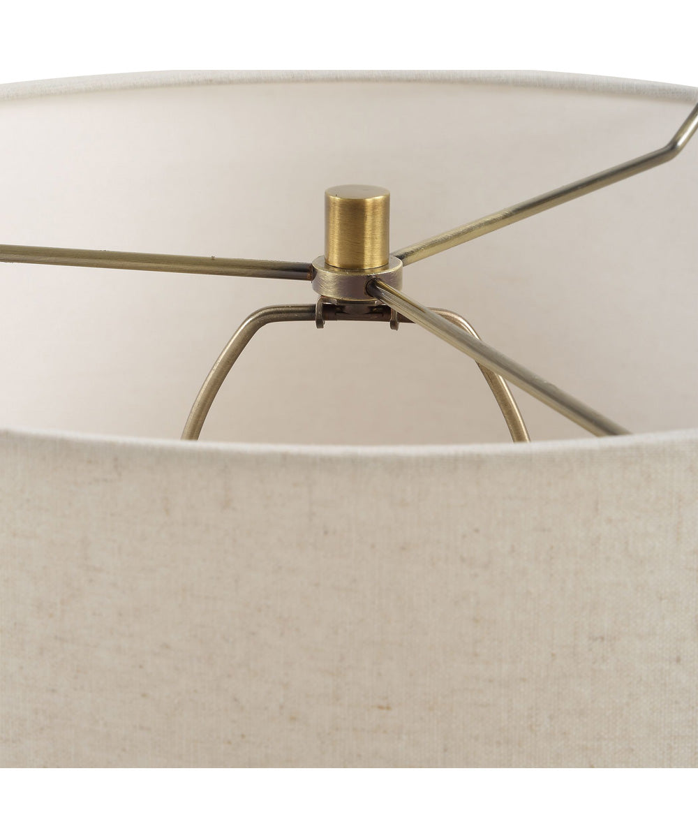 Hemisphere Travertine Table Lamp