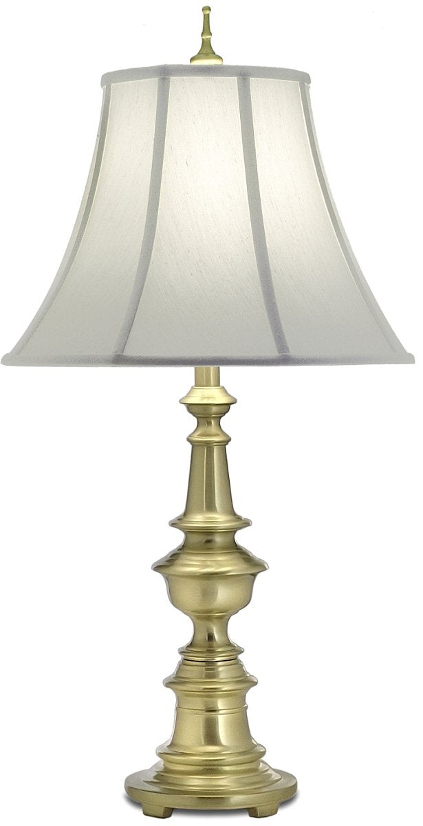 31"H 1-Light 3-Way Table Lamp Satin Brass