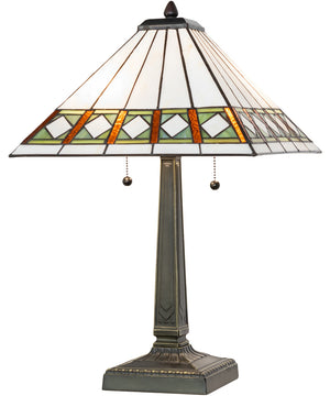 22" High Diamond Band Mission Table Lamp