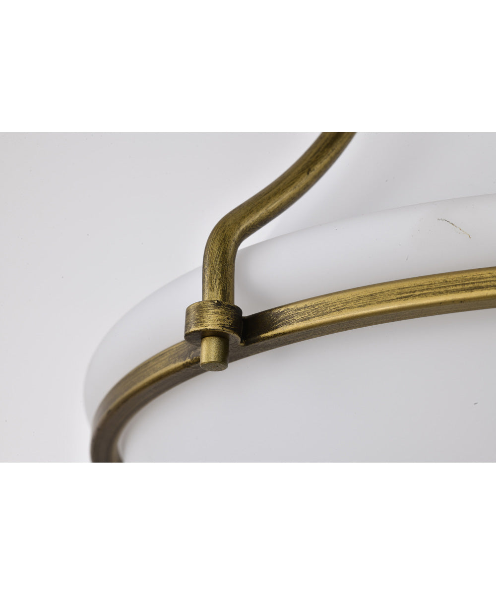 Valdora 1-Light Close-to-Ceiling Natural Brass