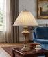 31"H 3-Way Table Lamp Aged Brass