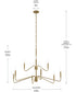 Pilar Two-Tier 9-Light Chandelier Brushed Gold
