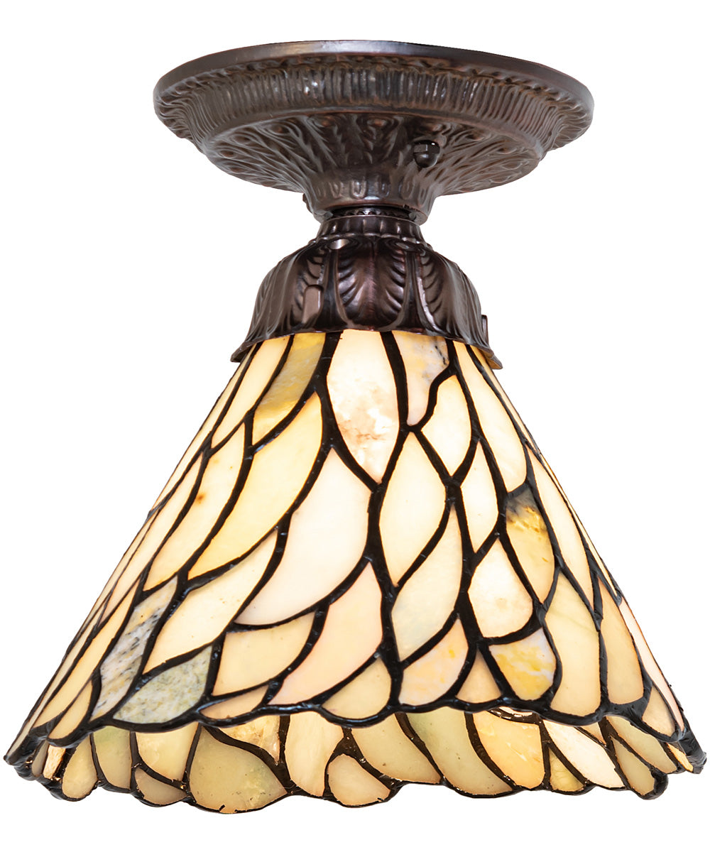 8" Wide Willow Jadestone Flushmount