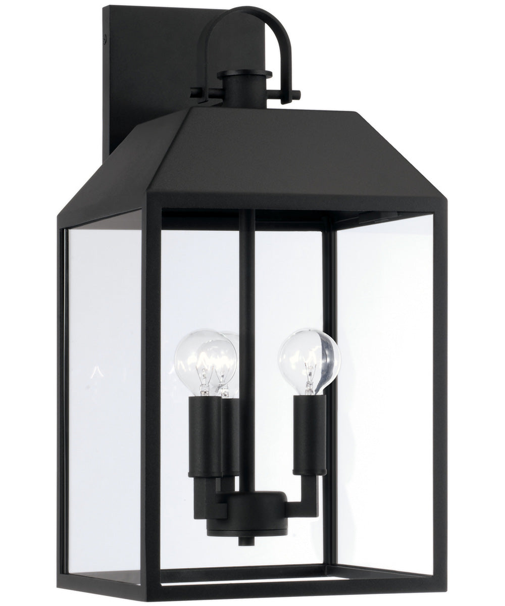 Nelson 3-Light Outdoor Wall-Lantern Black