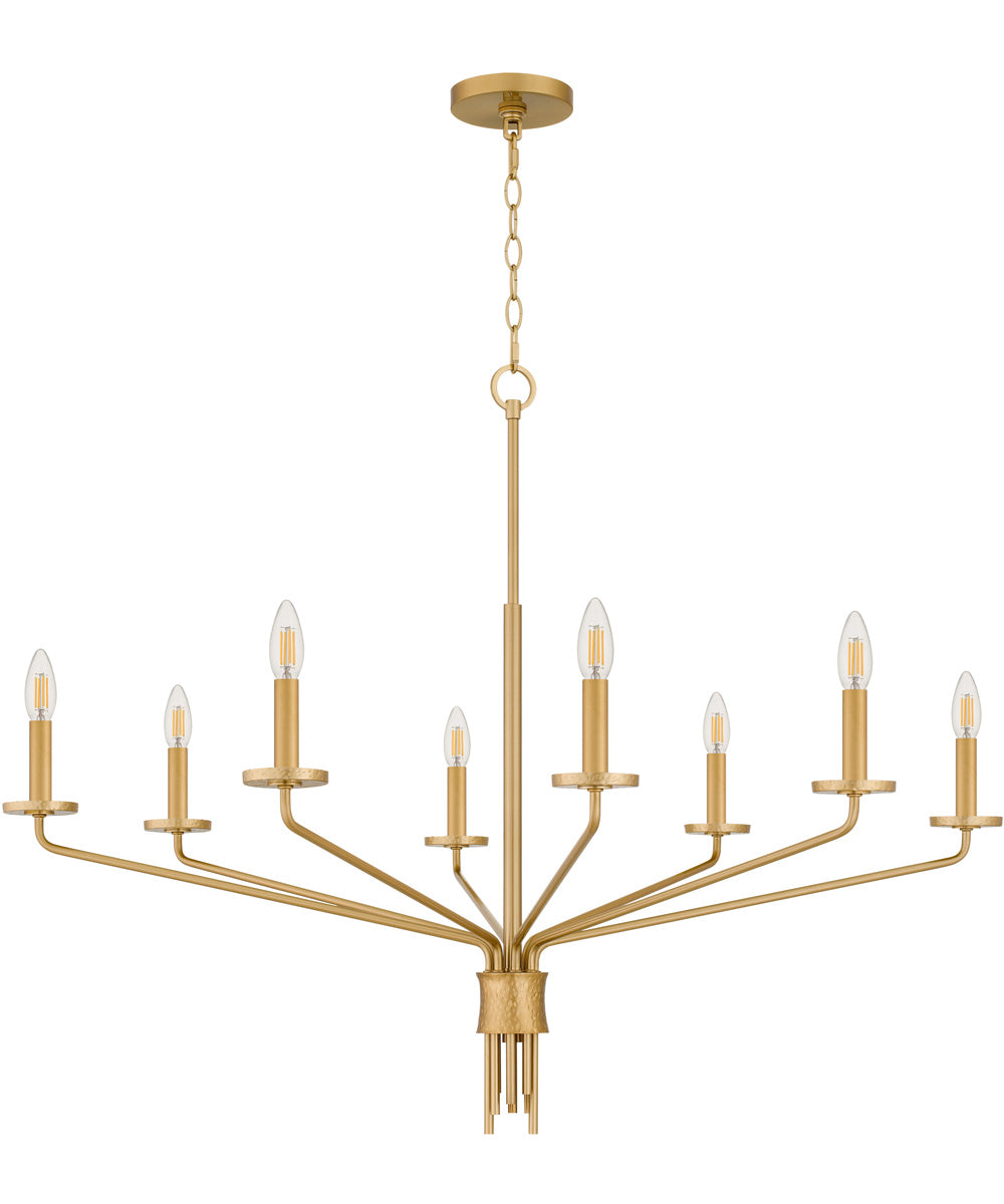 Alexander 8-light Chandelier Brushed Gold