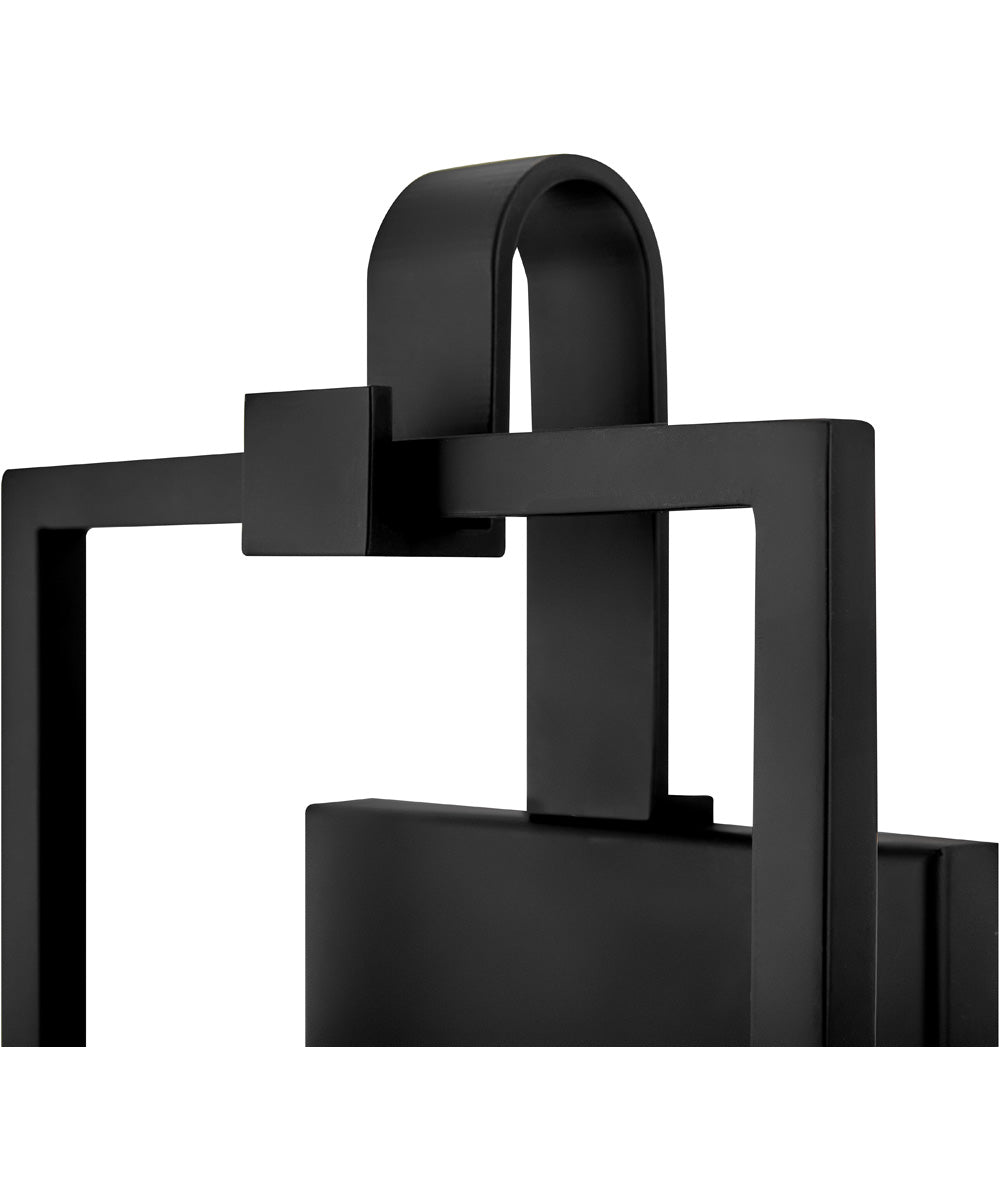 Stassi 1-Light Medium Wall Mount Lantern in Black