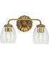 Quillan 2-Light Transitional Bath & Vanity Light Gold Ombre