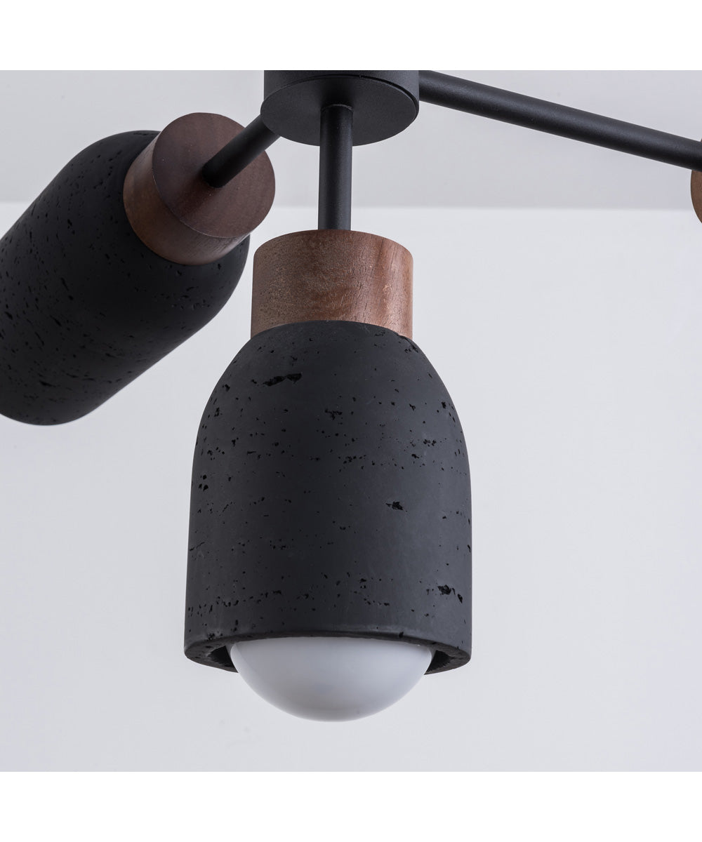 Pompeii 8-Light Pendant Lava / Black