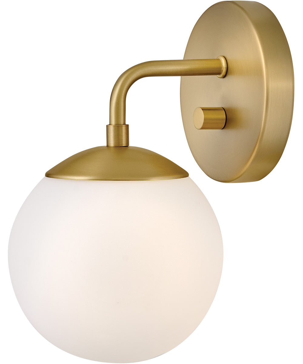 Julep 1-Light Medium Single Light Sconce in Lacquered Brass