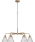 Pleated 6-Light Lighting Premium Bronze