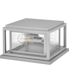 Republic 2-Light Small Pier Mount Lantern 12v in Satin Nickel