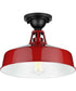 Cedar Springs 1-Light Farmhouse Semi-Flush Mount Red