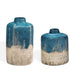 Coastal Cascade Indoor-Outdoor Blue Vases, Set of 2