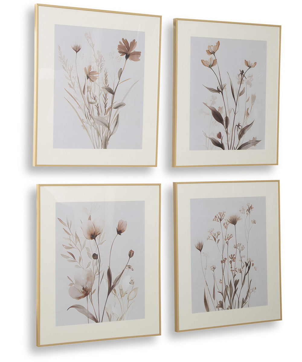 Chettings Wall Art Set Set of 4 Beige/Gray/Blush