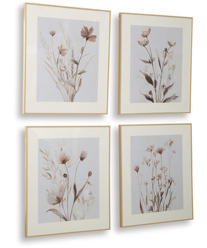 Chettings Wall Art Set Set of 4 Beige/Gray/Blush