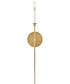 Hux 1-Light Large Single Light Sconce in Lacquered Brass
