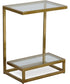 Musing Brushed Brass Accent Table