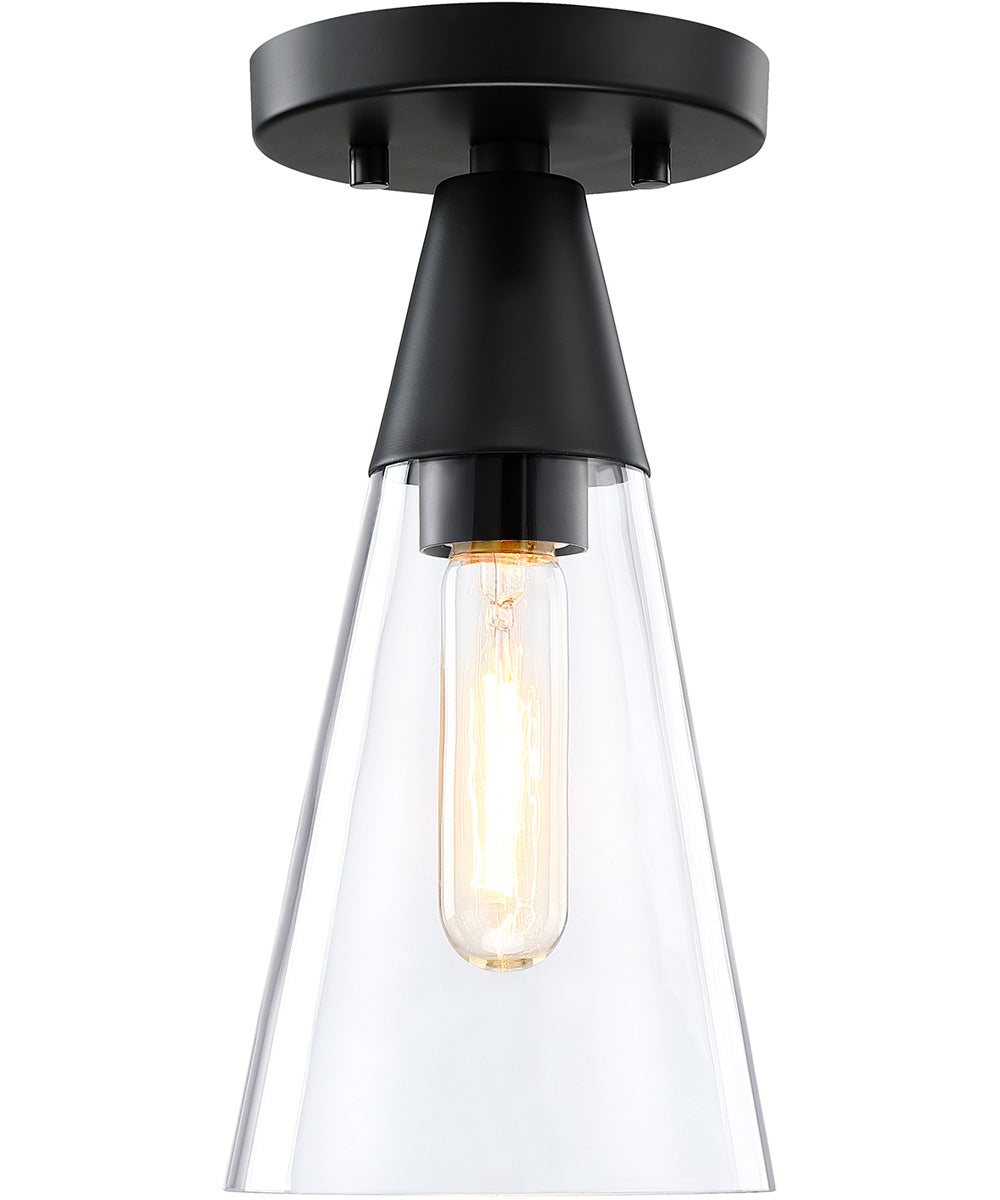 Norro 1 Light Flush Mount Matte Black