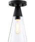 Norro 1 Light Flush Mount Matte Black