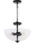 Adams 3-light Dual Mount Light Fixture Matte Black