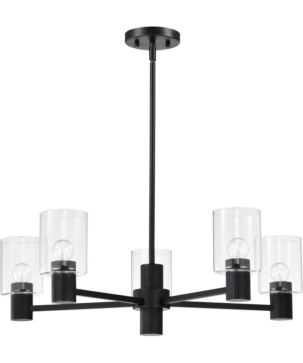 Clarksville 5-Light Chandelier Matte Black