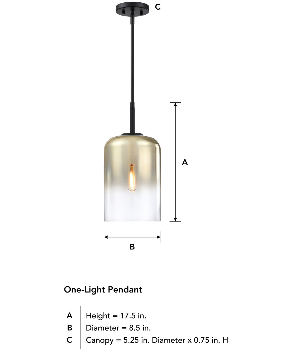 Gatsby 1 Light Pendant Matte Black