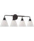 Pleated II 4-Light Lighting Flat Black