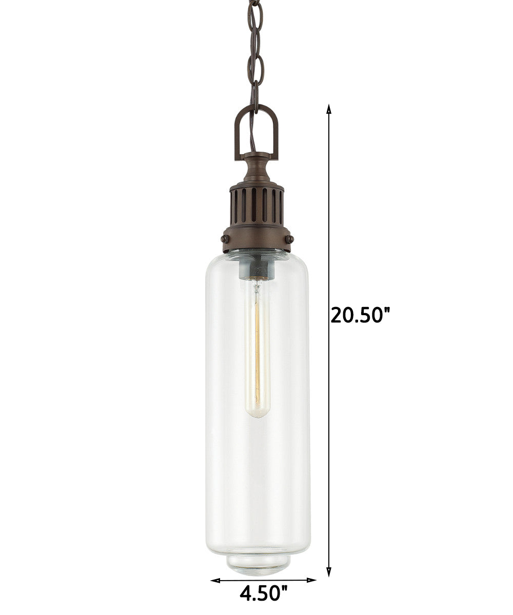 4.5"W 1-Light Pendant Burnished Bronze