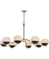 Lucerne 8-Light Chandelier Black / Natural Aged Brass