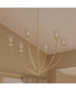 Jheni 6-Light Large Chandelier with Clear Glass Shades Brushed Gold