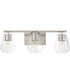 Geode 3-Light Bath Vanity Satin Nickel