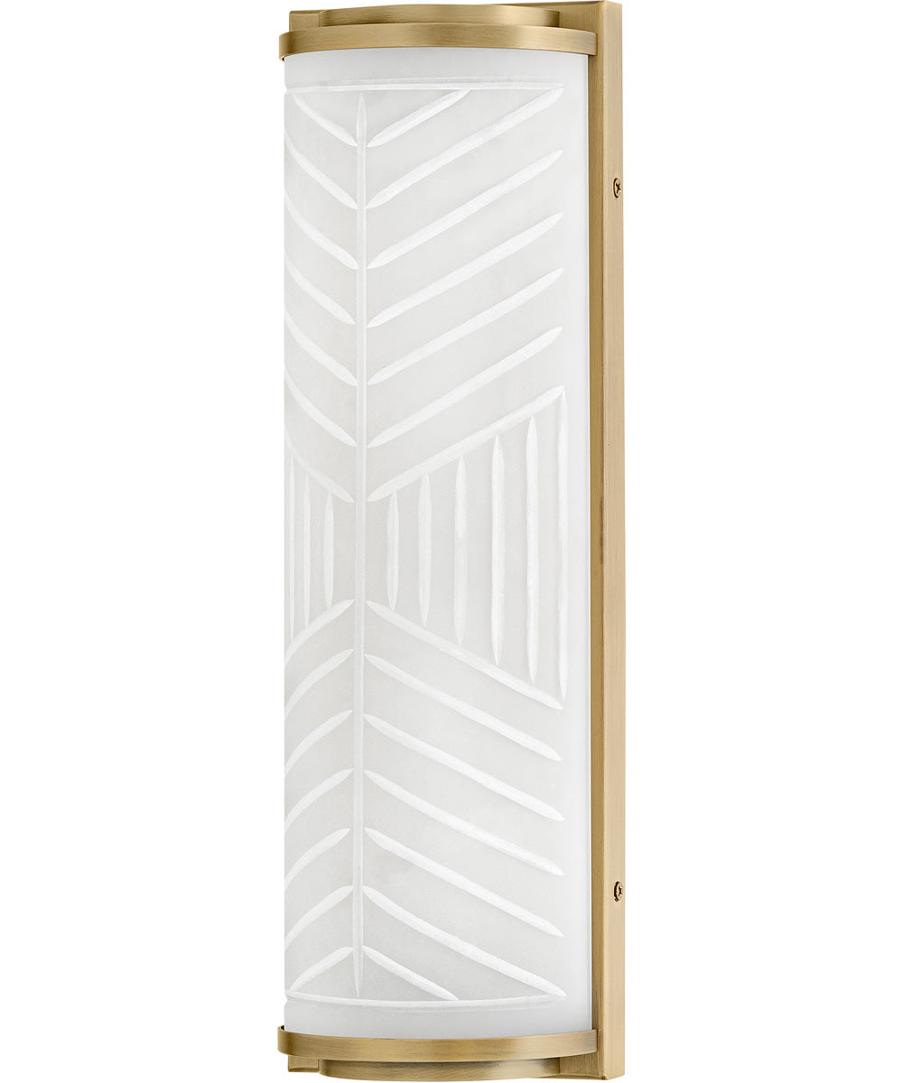 Devon LED-Light Medium Bath Sconce in Lacquered Brass