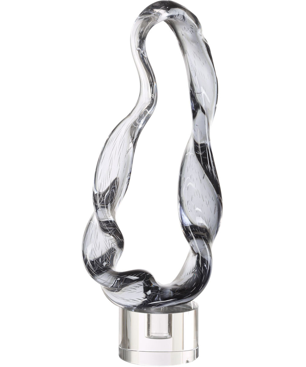 Luminous Twist Glass Sculpture