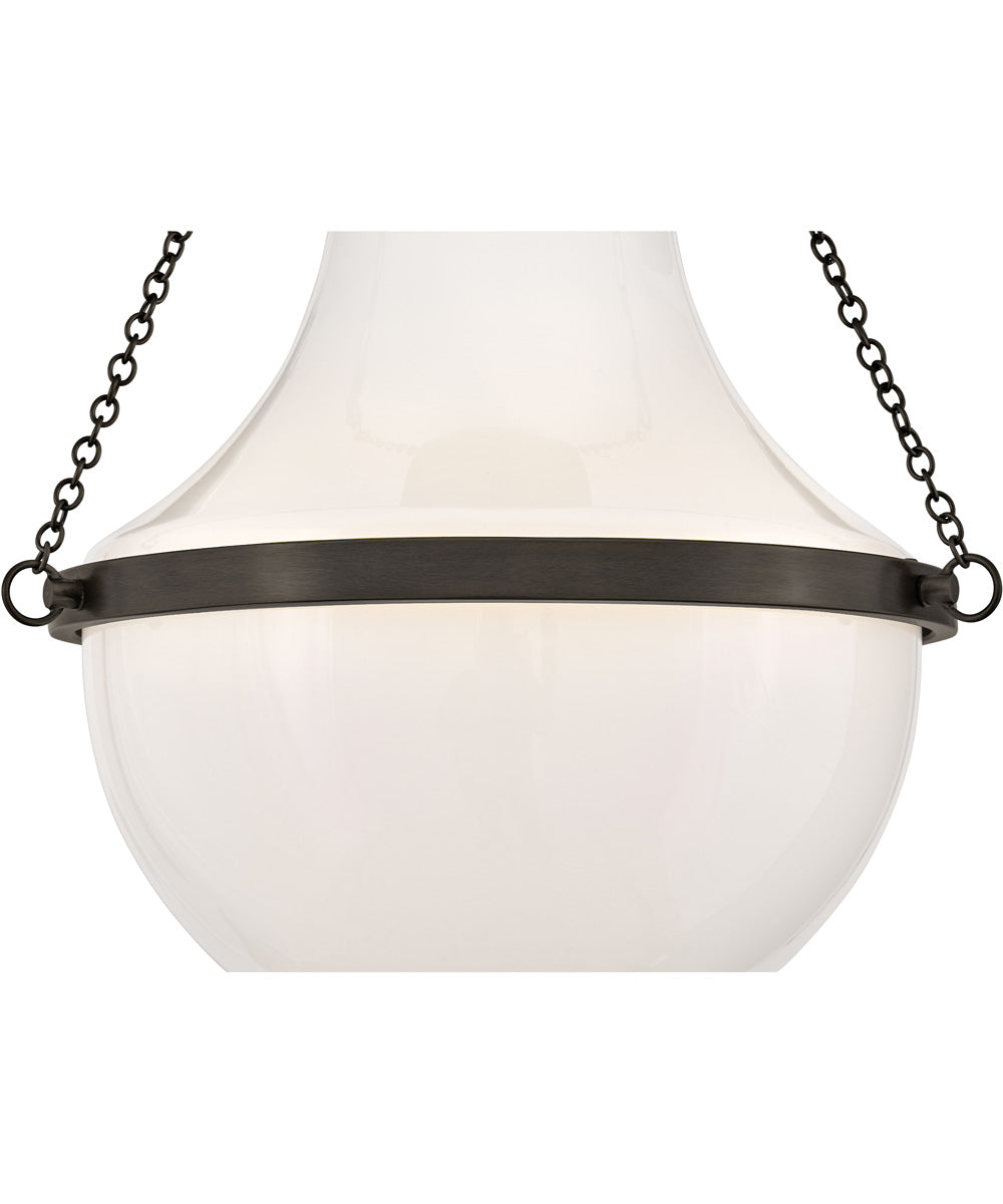 Collins 1-Light Medium Semi-Flush Mount in Black Oxide