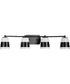 Haven 4-Light Opal Glass Luxe Industrial Bath Light Matte Black
