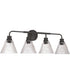 Pleated 4-Light Lighting Flat Black