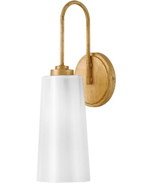 Honey 1-Light Medium Single Light Vanity in Distressed Brass
