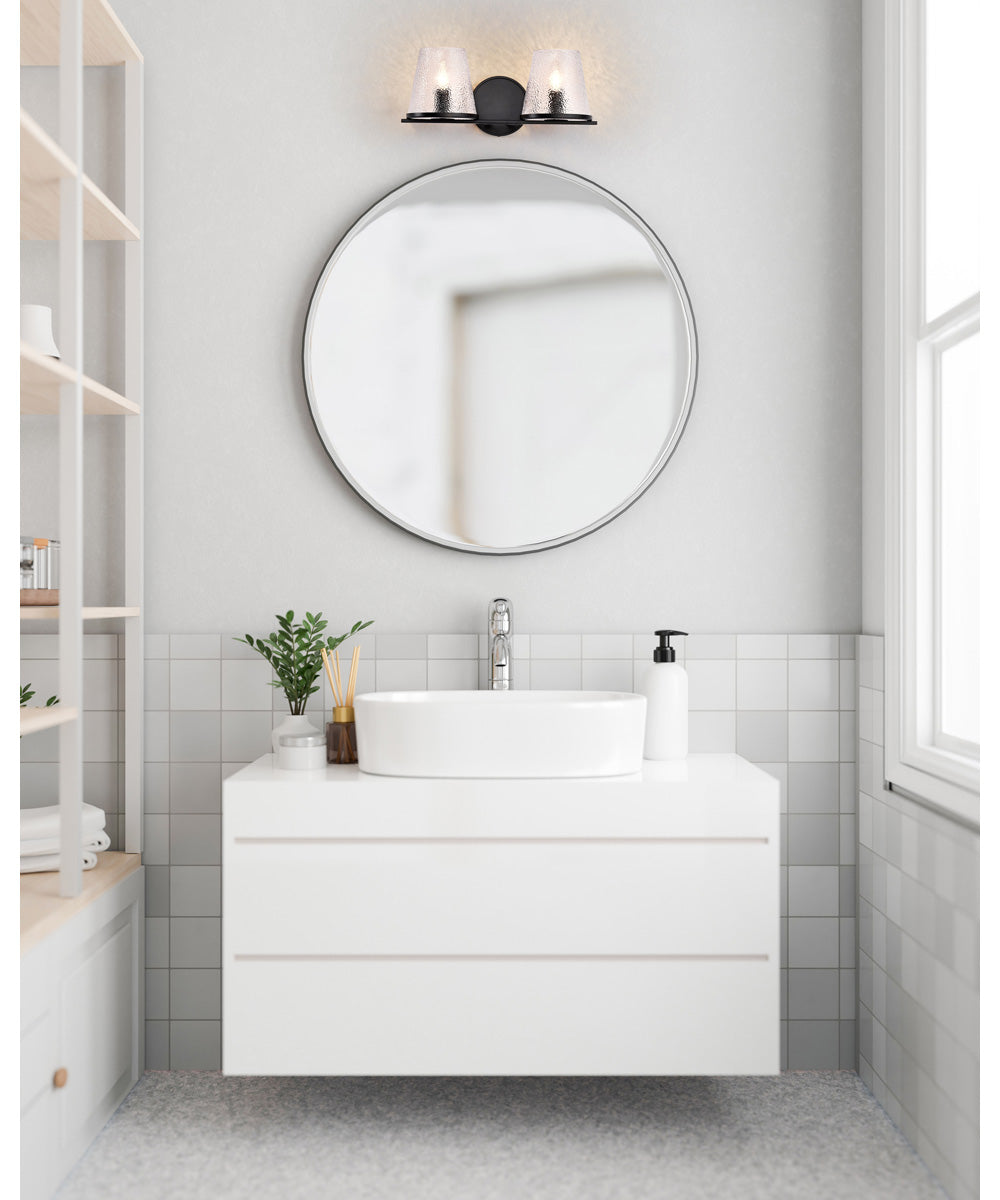 Valentine 2-Light Vanity & Wall Black