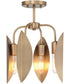 Eden  4 Light Semi Flush  Old Satin Brass
