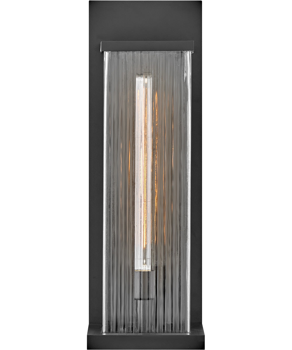 Torrent 1-Light Large Wall Mount Lantern in Black