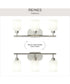 Reines 3-Light Bath Vanity with Opal Glass Shades Brushed Nickel