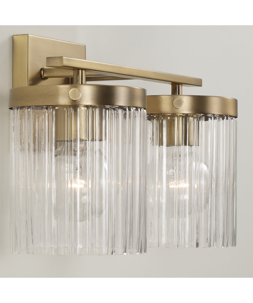 Vaughn 2-Light Vanity Aged Brass