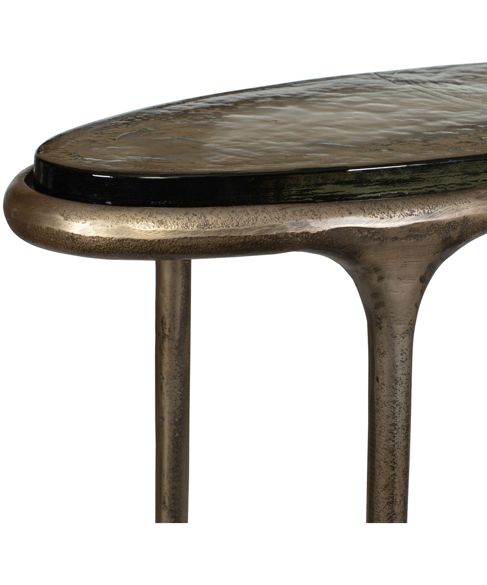 Ata Oval Brass Accent Table