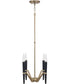 Enzo 4-Light Chandelier Aged Brass and Black