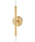 Rome 2-Light Wall Sconce Satin Brass